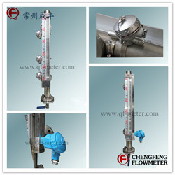 UHC-517C  turnable flange connection Magnetical level gauge Stainless steel tube [CHENGFENG FLOWMETER] alarm switch  4-20mA out put Chinese professional manufacture